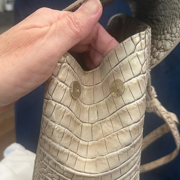 Brahmin Sadie Tan Crocodile Embossed Backpack - Picture 5 of 6